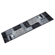 Berkfield Kitchen Rug Washable Wine Grey 60x300 cm Velvet
