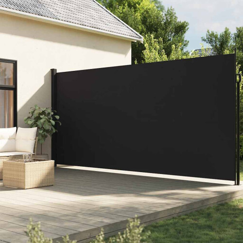 Berkfield Retractable Side Awning Black 200x500 cm