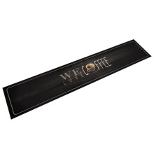 Berkfield Kitchen Rug Washable Coffee Text 60x300 cm Velvet