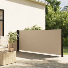 Berkfield Retractable Side Awning Beige 140x600 cm