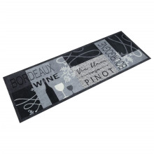Berkfield Kitchen Rug Washable Wine Grey 60x180 cm Velvet