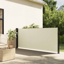 Berkfield Retractable Side Awning Cream140x600 cm