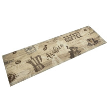 Berkfield Kitchen Rug Washable Coffee Brown 45x150 cm Velvet