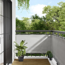 Berkfield Balcony Screen Light Grey 75x600 cm 100% Polyester Oxford