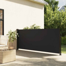 Berkfield Retractable Side Awning Black 120x600 cm