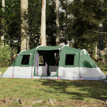 Berkfield Family Tent Tunnel 6-Person Green Waterproof