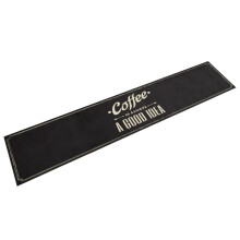 Berkfield Kitchen Rug Washable Coffee Text 60x300 cm Velvet