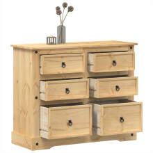 Berkfield Chest of Drawers Corona 110x43x91 cm Solid Wood Pine