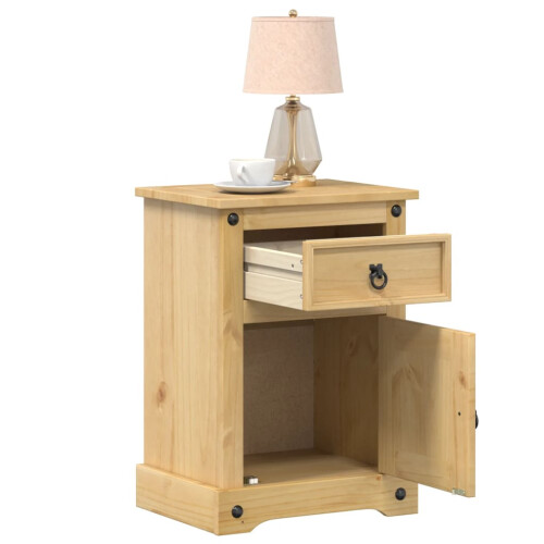 Berkfield Bedside Cabinet Corona 45x35x64 cm Solid Wood Pine
