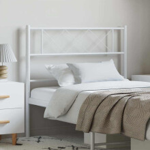 Berkfield Metal Replace Headboard White 100 cm