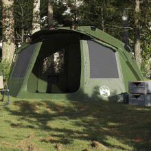 Berkfield Fishing Tent 5-Person Olive Green Waterproof