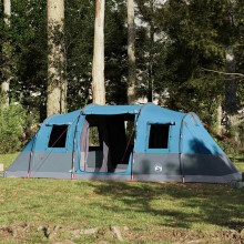 Berkfield Family Tent Tunnel 6-Person Blue Waterproof