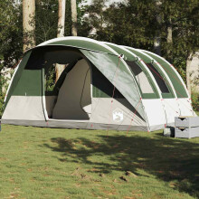Berkfield Camping Tent Tunnel 5-Person Green Waterproof