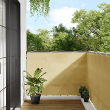 Berkfield Balcony Screen Sand 120x600 cm 100% Polyester Oxford