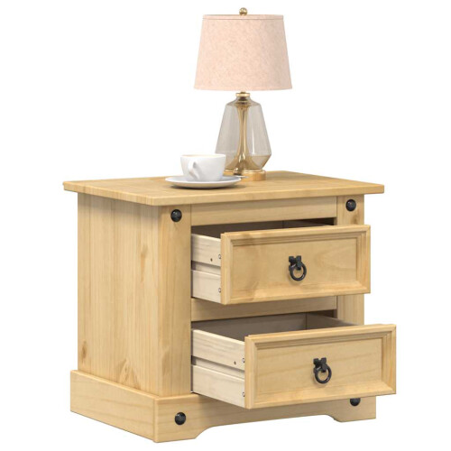 Berkfield Bedside Cabinet Corona 53x39x47 cm Solid Wood Pine