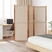 Berkfield 3-Panel Room Divider Taupe 210x180 cm