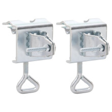 Berkfield Umbrella Clamps for Balcony 2 pcs 32 mm Galvanised Steel