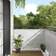 Berkfield Balcony Screen Light Grey 90x600 cm 100% Polyester Oxford