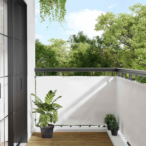 Berkfield Balcony Screen White 90x800 cm 100% Polyester Oxford