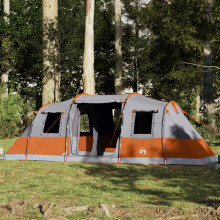 Berkfield Family Tent Tunnel 6-Person Grey Waterproof