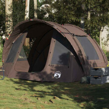Berkfield Fishing Tent 2-Person Brown Waterproof