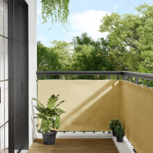 Berkfield Balcony Screen Sand 90x600 cm 100% Polyester Oxford