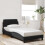 Berkfield Bed Frame "Dover" Black 90x190 cm Single Velvet 1