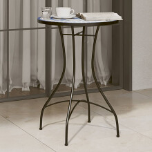 Berkfield Mosaic Bistro Table Blue and White ò50x70 cm Ceramic