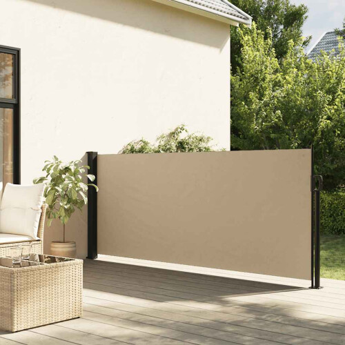 Berkfield Retractable Side Awning Beige 120x600 cm