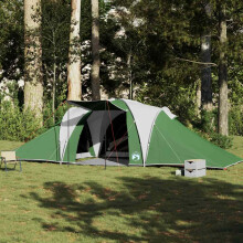 Berkfield Family Tent Dome 6-Person Green Waterproof