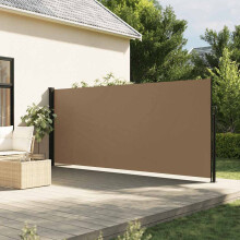 Berkfield Retractable Side Awning Taupe 160x600 cm