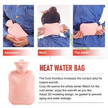 500ML Water Injection Hot Water Bag Thickened Hot Water Bag Portable Hand Warmer Warm Water Bag