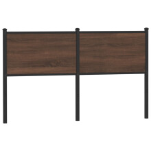 Berkfield Replace Headboard Brown Oak 135 cm Engineered Wood and Steel
