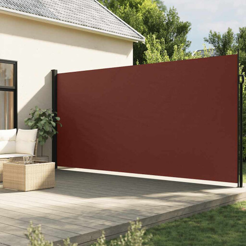 Berkfield Retractable Side Awning Brown 200x600 cm