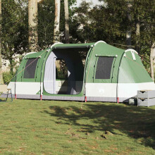 Berkfield Camping Tent Tunnel 4-Person Green Waterproof