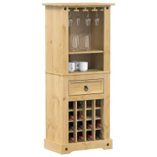 Berkfield Wine Rack Corona 56x35x134.5 cm Solid Wood Pine