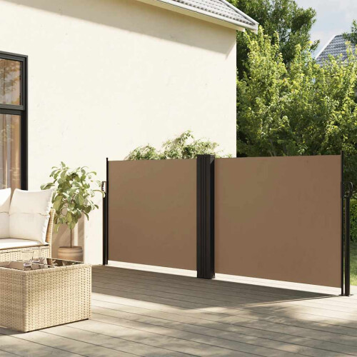 Berkfield Retractable Side Awning Taupe 100x600 cm