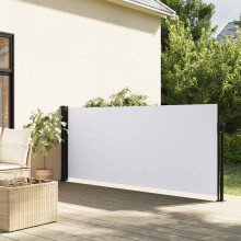 Berkfield Retractable Side Awning White 140x600 cm
