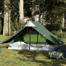 Berkfield Camping Tent 2-Person Green Waterproof