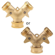 Brass manifold Y-type water splitter 3/4 inch
