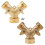 Brass manifold Y-type water splitter 3/4 inch 1