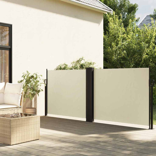 Berkfield Retractable Side Awning Cream 120x600 cm