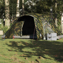 Berkfield Family Tent Dome 6-Person Camouflage Waterproof