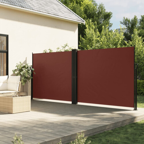 Berkfield Retractable Side Awning Brown 160x600 cm