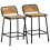 Berkfield Bar Stools 2 pcs 46x35.5x70 cm Solid Wood Rough Mango 1