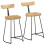 Berkfield Bar Stools 2 pcs 49x43x88 cm Solid Wood Mango 1
