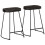Berkfield Bar Stools 2 pcs Black 45x40x62 cm Solid Wood Mango 1