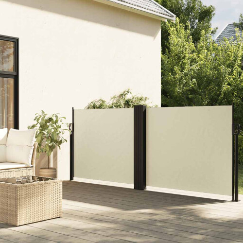 Berkfield Retractable Side Awning Cream 120x1000 cm