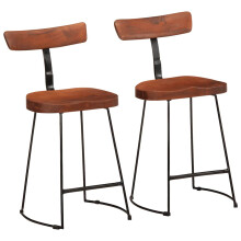 Berkfield Bar Stools 2 pcs 49x43x79 cm Solid Wood Mango