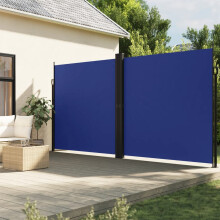 Berkfield Retractable Side Awning Blue 220x600 cm